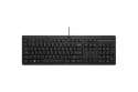 Teclado HP 125 USB Al&aacute;mbrico Completo 100% Negro Cable 1.8m