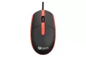 Ratón C-Tech WM-10R cable USB 1200 DPI rojo y negro con scroll