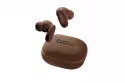 Auriculares DCU Tecnologic inal&aacute;mbricos Bluetooth con ANC, micr&oacute;fono y asistente de voz marr&oacute;n