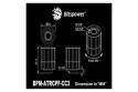 Refrigeración líquida Bitspower Artemis Adaptador G1/4" 16/10mm Plata
