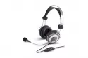 Auriculares Genius HS-04SU con cable, conectividad 3,5 mm, cancelación de ruido, micrófono y uso oficina, plata
