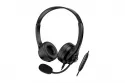 Auriculares Genius HS-235U AI con cable USB-C y USB-A para oficina, micrófono y Copilot, negro