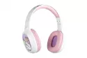 Auriculares Konix Hello Kitty inalámbricos Bluetooth 5.3 con micrófono y cable blanco y rosa