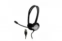 Auriculares MCL MK1A99BZCSQMUSBAB con cable USB, cancelación de ruido, oficina y call center, negros