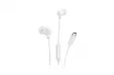 Auriculares Motorola Earbuds 3C-S con cable USB-C para llamadas y música blanco