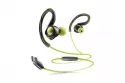Auriculares Cellularline SPORT con cable USB-C para deporte, micrófono y resistentes al agua, color lima