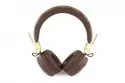 Auriculares Guess inalámbricos Bluetooth de diadema diseño clásico marrón