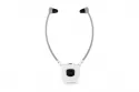 Auriculares Technisat StereoMan ISI 3 inalámbricos Bluetooth con micrófono y cable blanco