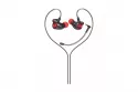 HP DHE7002 Auriculares con Micrófono Desmontable Negro/Rojo