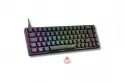 Teclado The G-Lab Keyz Titanium mecánico 65% con RGB y switches rojos