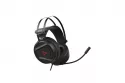 Auriculares Steelplay HP51 con cable USB y jack 3,5 mm para gaming, micrófono extraíble, negro y rojo