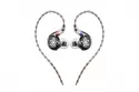 Auriculares Fiio FH11 con cable desmontable 2-pin, sonido híbrido y construcción metálica negra