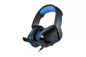 Auriculares Yenkee YHP 3005 Guerrilla con cable jack 3,5 mm, micrófono ajustable, negro y azul