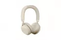 Auriculares Jabra Evolve2 75 inalámbricos Bluetooth con cancelación de ruido, micrófono y base de carga beige