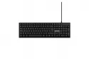 Teclado Phoenix K100 de membrana con 14 teclas multimedia USB negro Qwerty