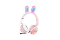Kinsi ST-81M Auriculares Inalámbricos Bluetooth con Orejas de Conejo Rosas