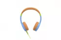 Auriculares Hama Kids Guard con cable jack 3,5 mm para ni&ntilde;os, azul y naranja