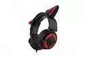 Kinsi YK-069 Auriculares Inalámbricos Gaming con Orejas de Zorro Brillantes Negros