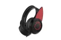 Kinsi YK-070 Auriculares Inal&aacute;mbricos Gaming Orejas de Elfo RGB Negro/Rojo