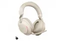 Jabra Evolve2 85 MS Teams Auriculares Bluetooth con Soporte de Carga USB-C Beige