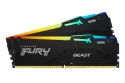 Kingston Kit 32GB (2 x 16GB) DDR5 5200MHz FURY Beast RGB Negro 1R CL36