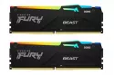 Kingston Kit 32GB (2 x 16GB) DDR5 5600MHz FURY Beast RGB Negro CL36