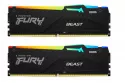 Kingston Kit 64GB (2 x 32GB) DDR5 5600MHz FURY Beast RGB EXPO Negro 2R CL36