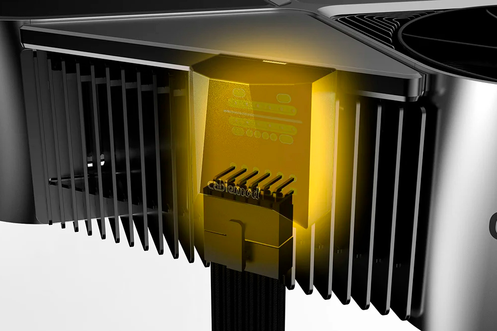 Cablemod ha diseñado un adaptador de 90º para el conector 12VHPWR de las nuevas tarjetas gráficas