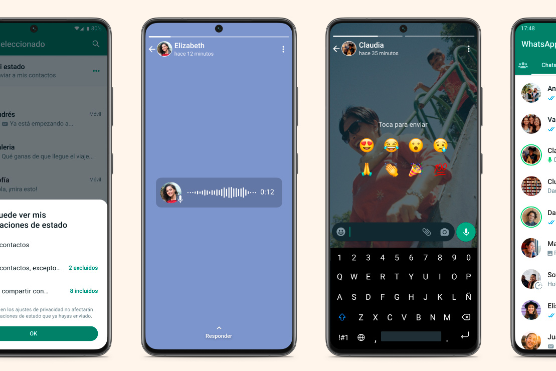 Whatsapp Añade Reacciones Voz Y Un Selector De Privacidad A Los Estados 5281