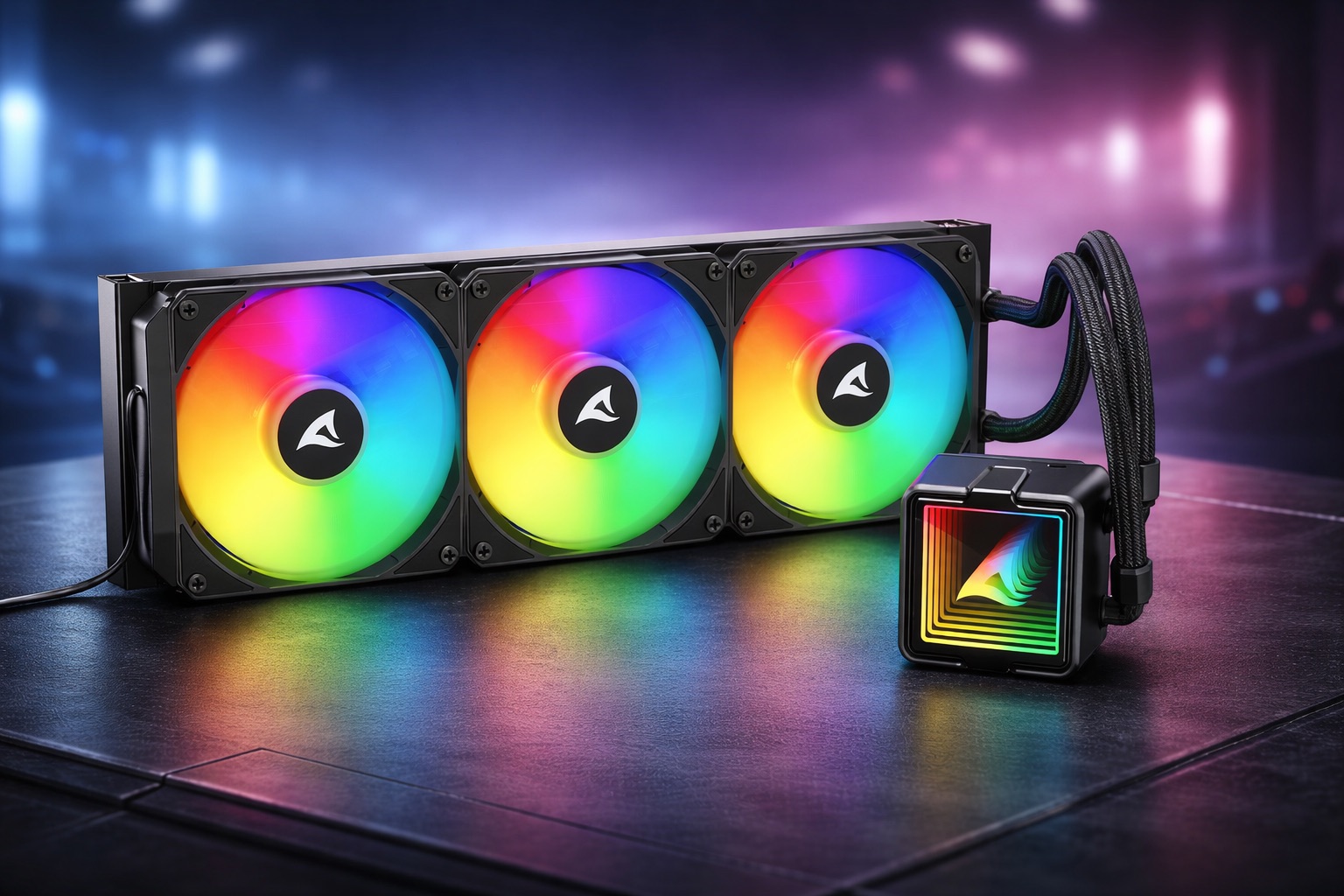Sharkoon entra en la batalla de la refrigeración líquida con la S100 ARGB, una AIO de 360 mm pensada para equipos exigentes