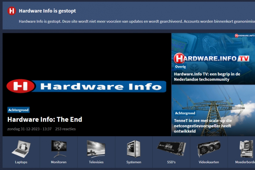 Il sito olandese Hardware.info dice addio al 2024