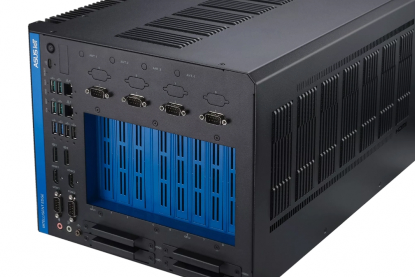 El ASUS IoT PE8000G es un pequeño sistema para edge computing con soporte para varias GPUs