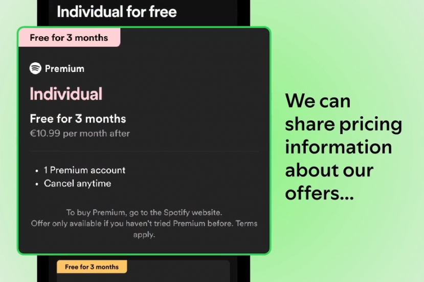 Spotify ya ofrece información de los planes de precios dentro de su aplicación en iOS