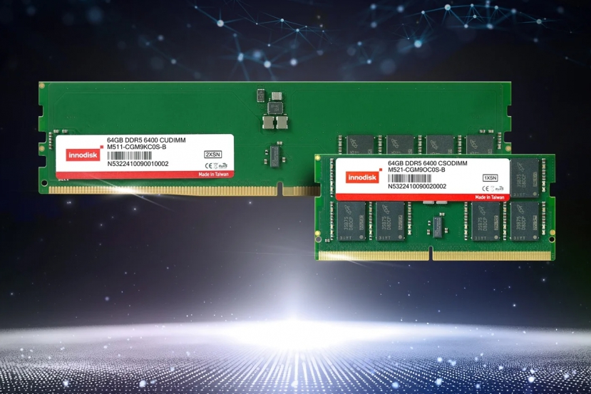 Nuevas memorias Innodisk DDR5 CUDIMM y CSODIMM a 6.400 MT/s y en módulos de hasta 64 GB