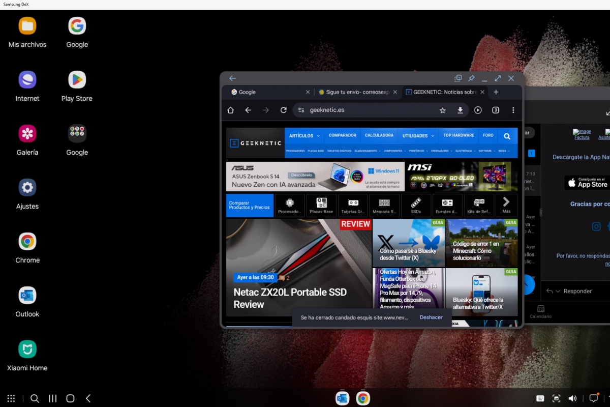 Samsung Dex para PC desaparecerá con OneUI 7