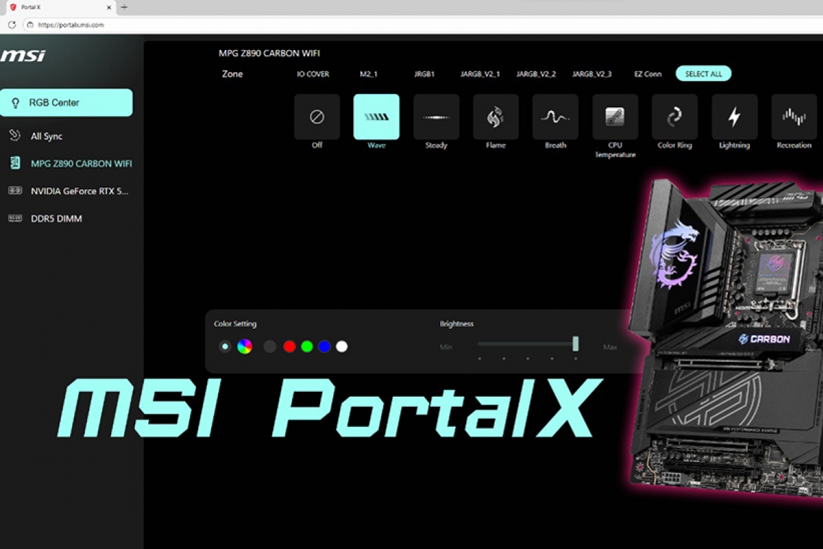 MSI ha lanzado Portal X, una herramienta vía web que permite controlar la iluminación de los dispositivos de la marca