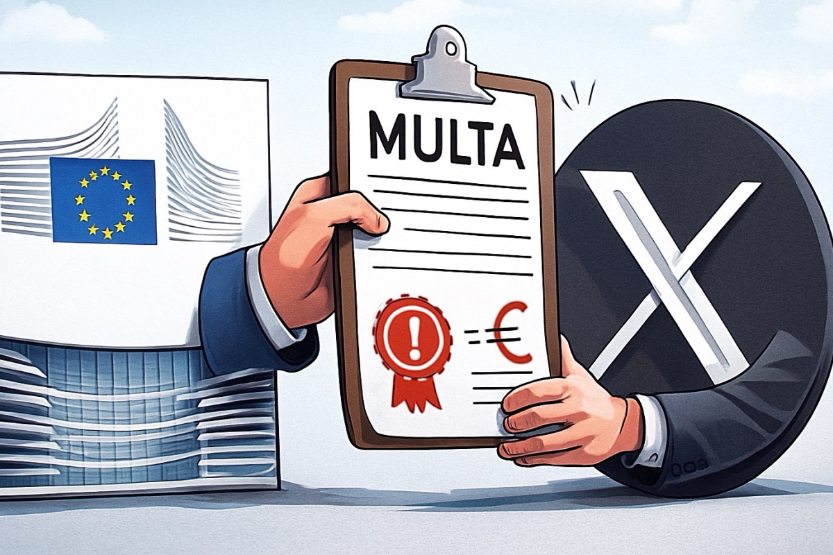 Bruselas estrena el DSA con una multa de 120 millones a X por el check azul engañoso y la opacidad en su publicidad