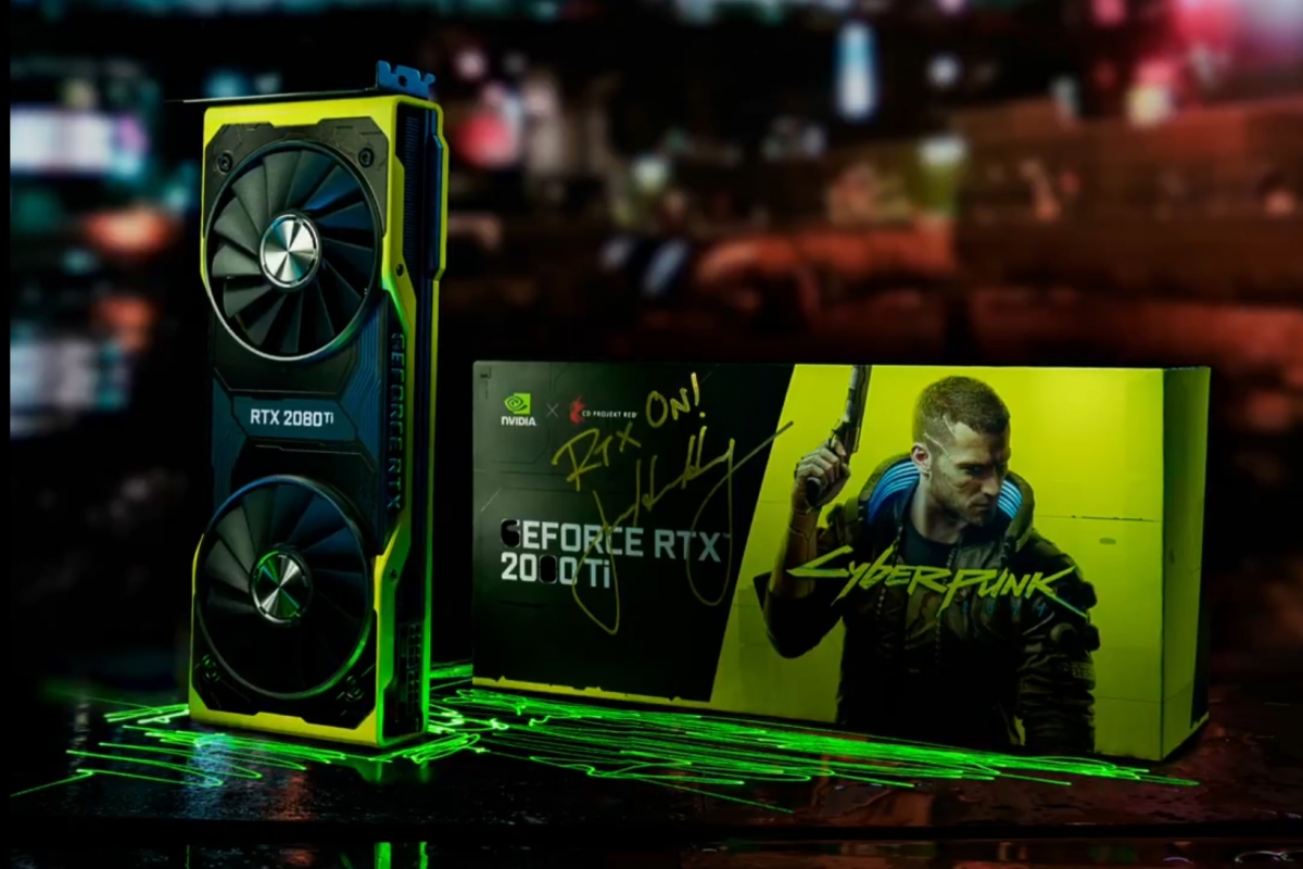 NVIDIA está regalando una GeForce RTX 2080 Ti Cyberpunk Edition firmada por Jensen Huang