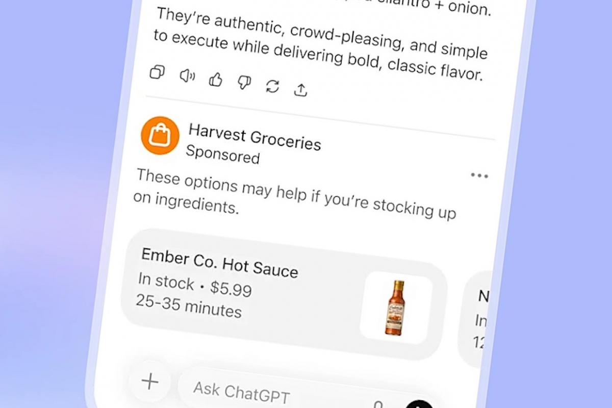 ChatGPT empieza a mostrar anuncios a sus usuarios en base a sus conversaciones