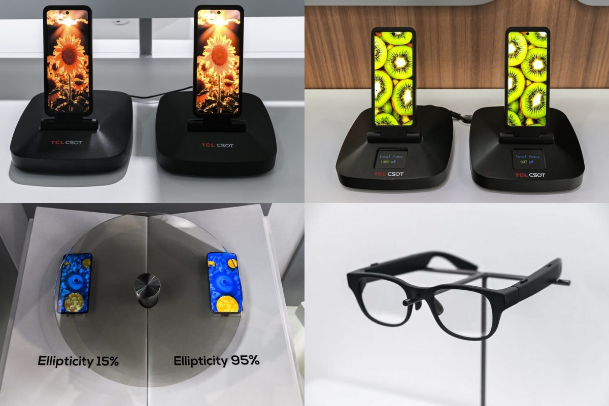 TCL CSOT presenta en el MWC 2026 pantallas con un 45% menos de consumo y un monitor plegable que pasa de 16 a 28 pulgadas