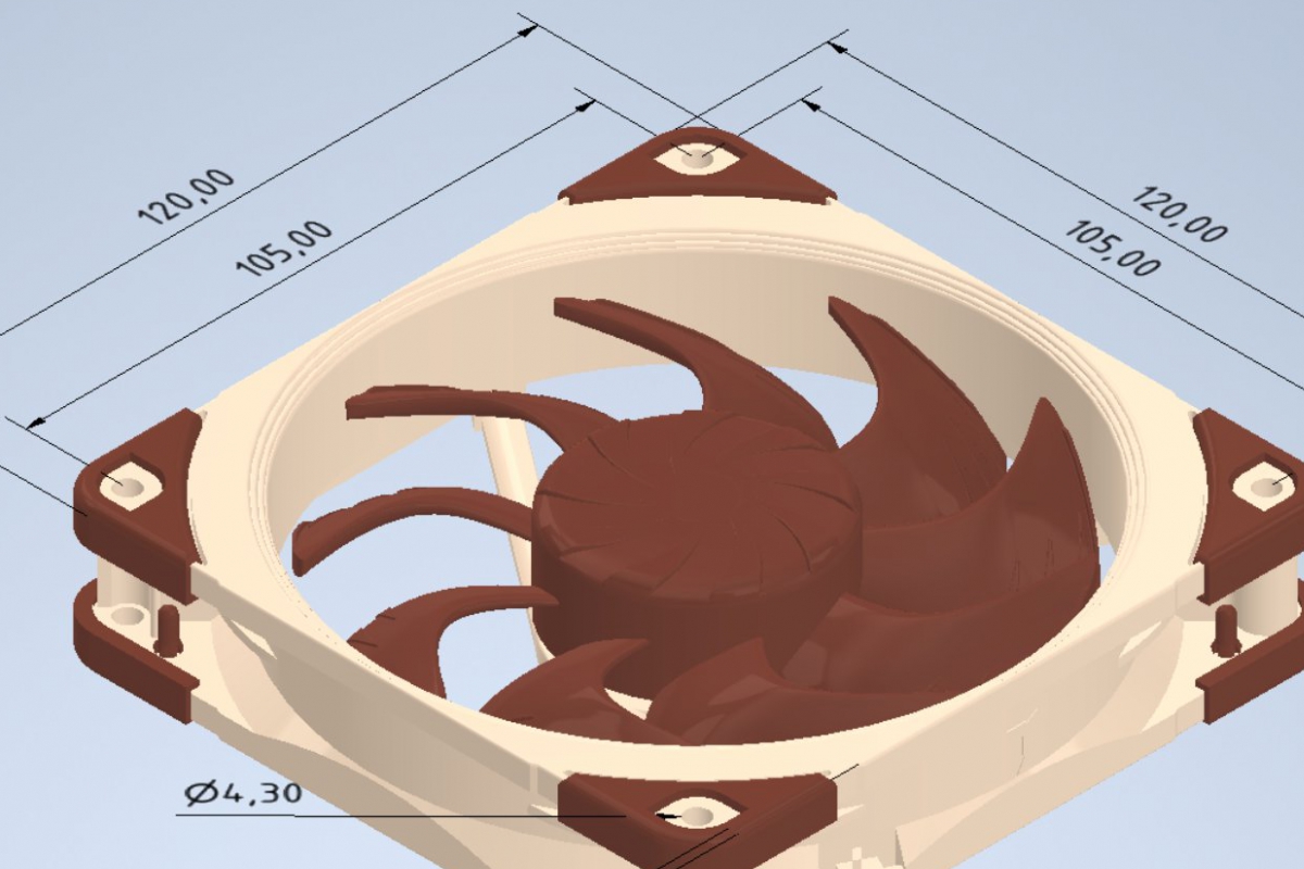 Ya disponibles los CAD oficiales de ventiladores Noctua para diseño e integración