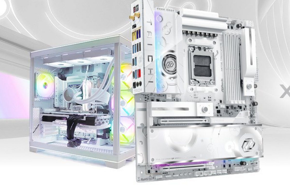 Nueva ASRock X870E Taichi White con PCIe 5.0, WiFi 7 y 24+2+1 fases de alimentación