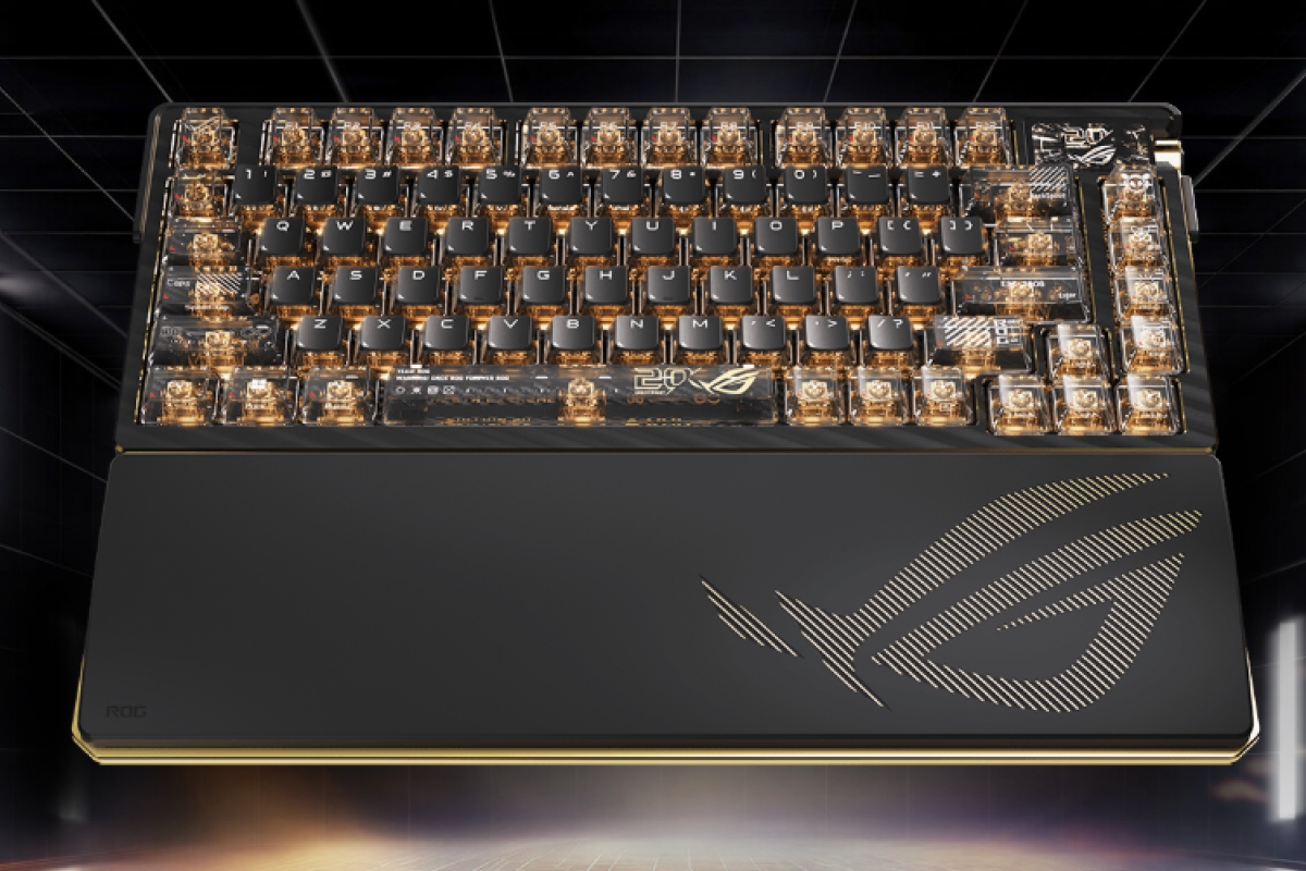 Un ratón de 65.000 DPI y un teclado con fibra de carbono bañados en oro de 24 quilates entre los nuevos periféricos de ASUS ROG 20 aniversario