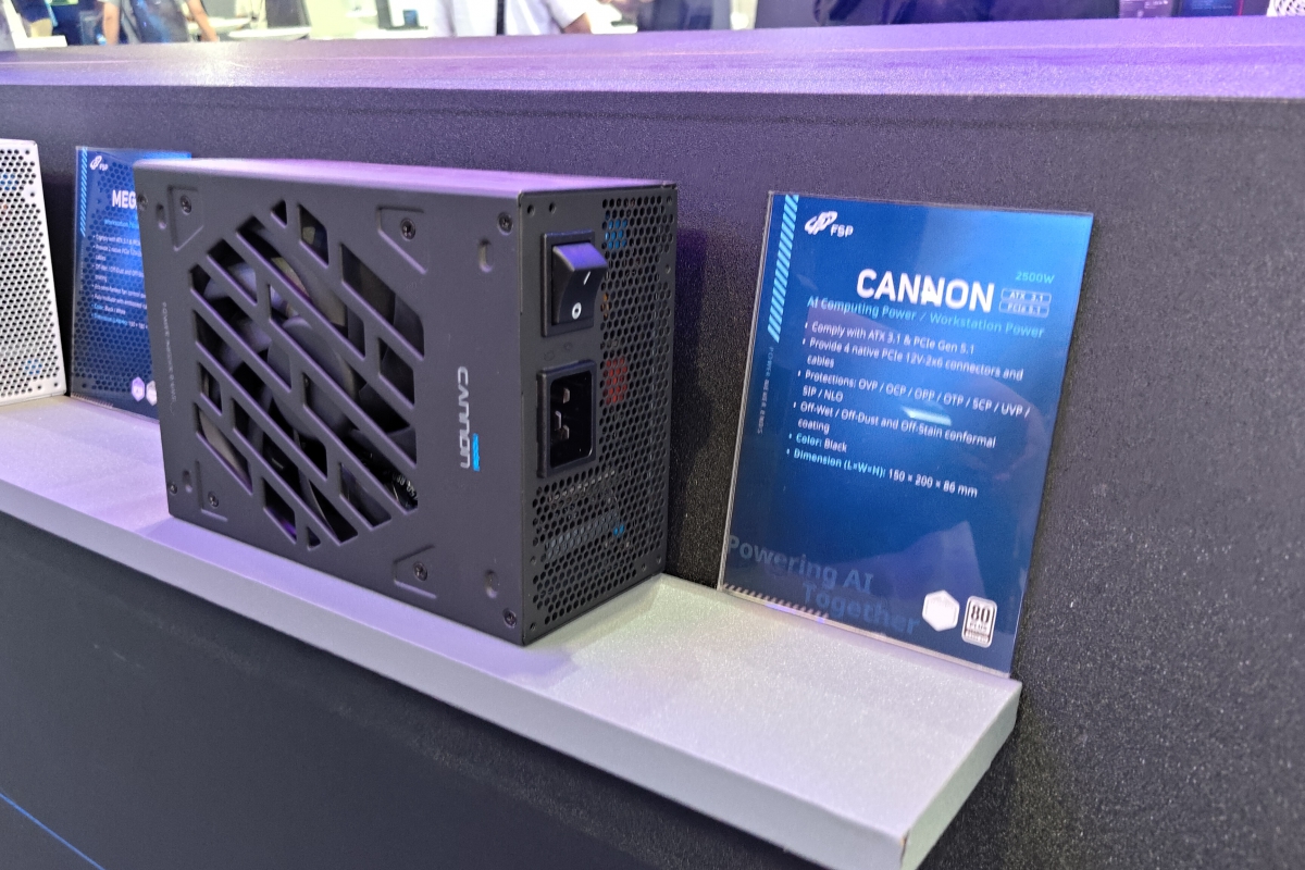 3300 W con tecnología GaN y seis conectores nativos 12V-2x6 para estaciones de trabajo extremas: esta es la FSP CANNON de FSP