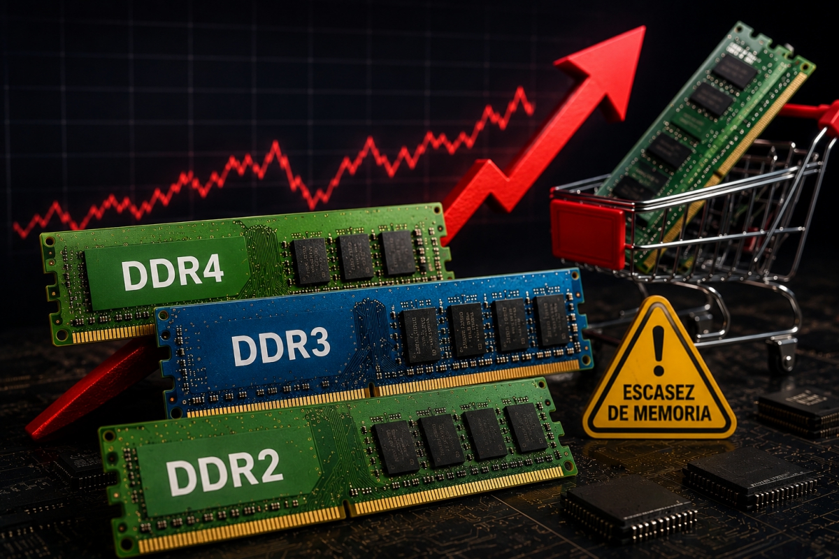 La escasez de memoria alcanza a DDR2 mientras los precios y la demanda seguirá subiendo en el Q3