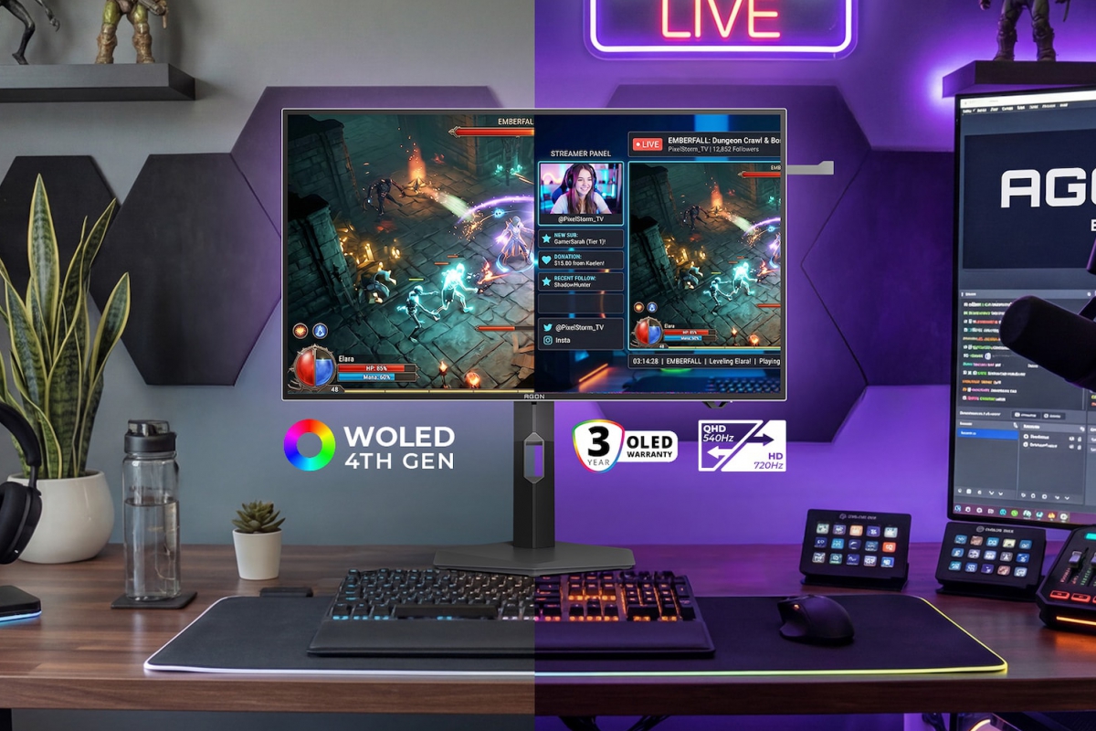 El nuevo monitor OLED de AGON salta de 540 a 720 Hz cambiando de resolución sobre la marcha