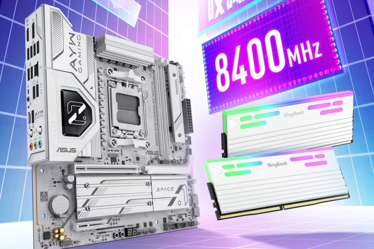 ASUS consigue velocidades de 8.400 MT/s con memoria DDR5 con chips de CXMT en una placa base ROG B850M