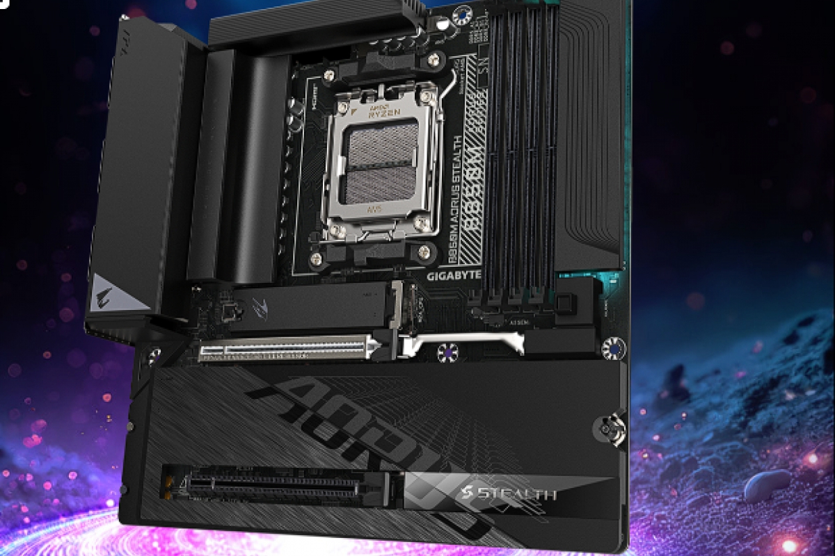 La nueva AORUS B850M Stealth apuesta por un diseño con conectores traseros en formato Micro-ATX
