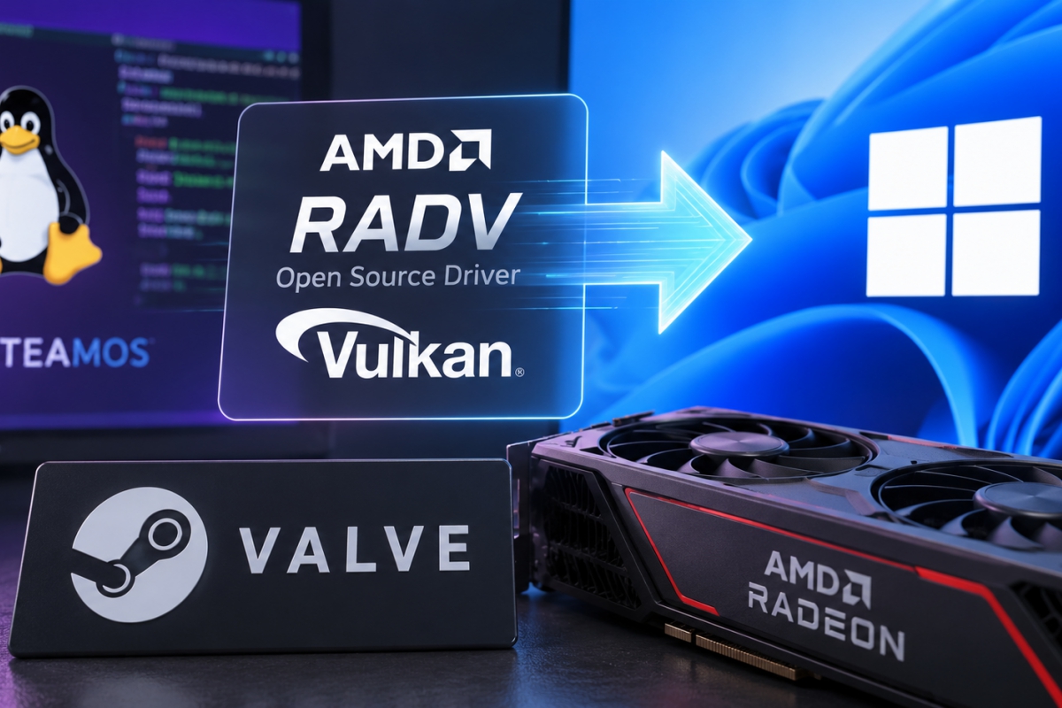 Valve adapta los drivers open source AMD RADV para que funcionen en Windows