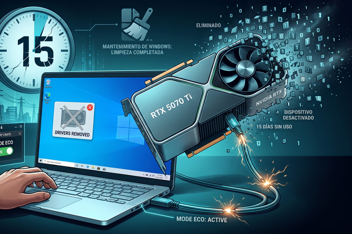 Windows puede eliminar los drivers de una GPU si permanece desactivada durante varios días
